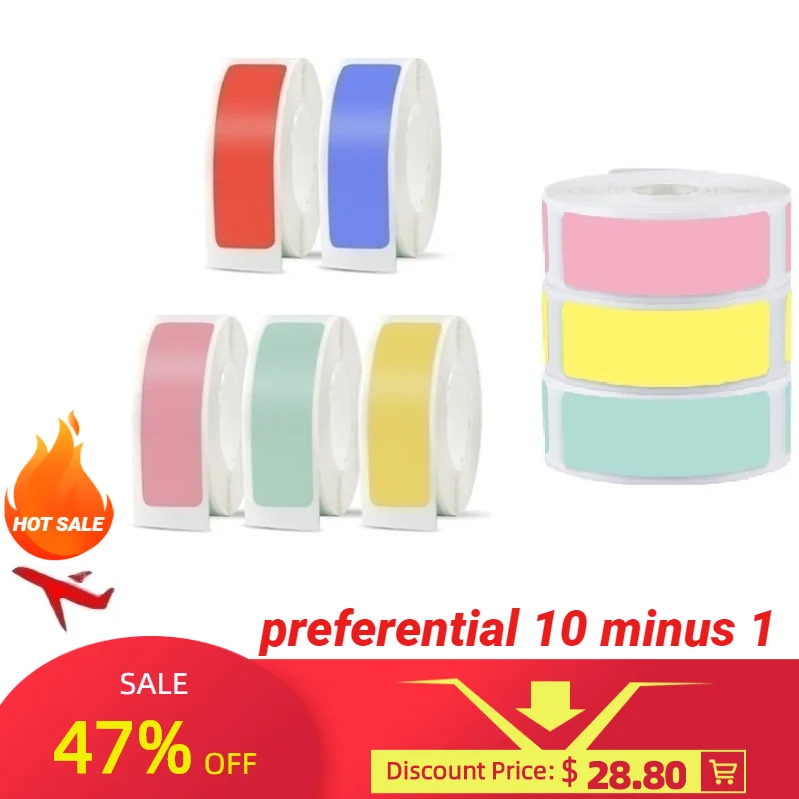 

Portable Mini The Printer L11 5 Roll Color Thermal Label Printer Paper P11 P12 12221530 Stickers For Commercial Home Use