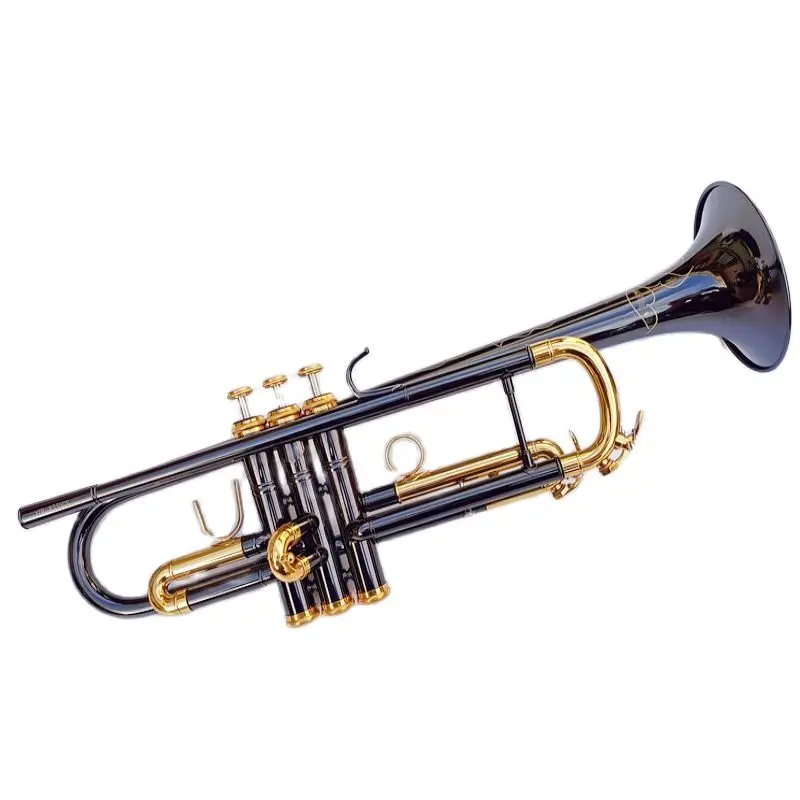 

made in Japan Yeni sat profesyonel Bb trompet siyah nikel altn kaplama sar pirin aletleri Bb Trumpete popüler müzik Inst