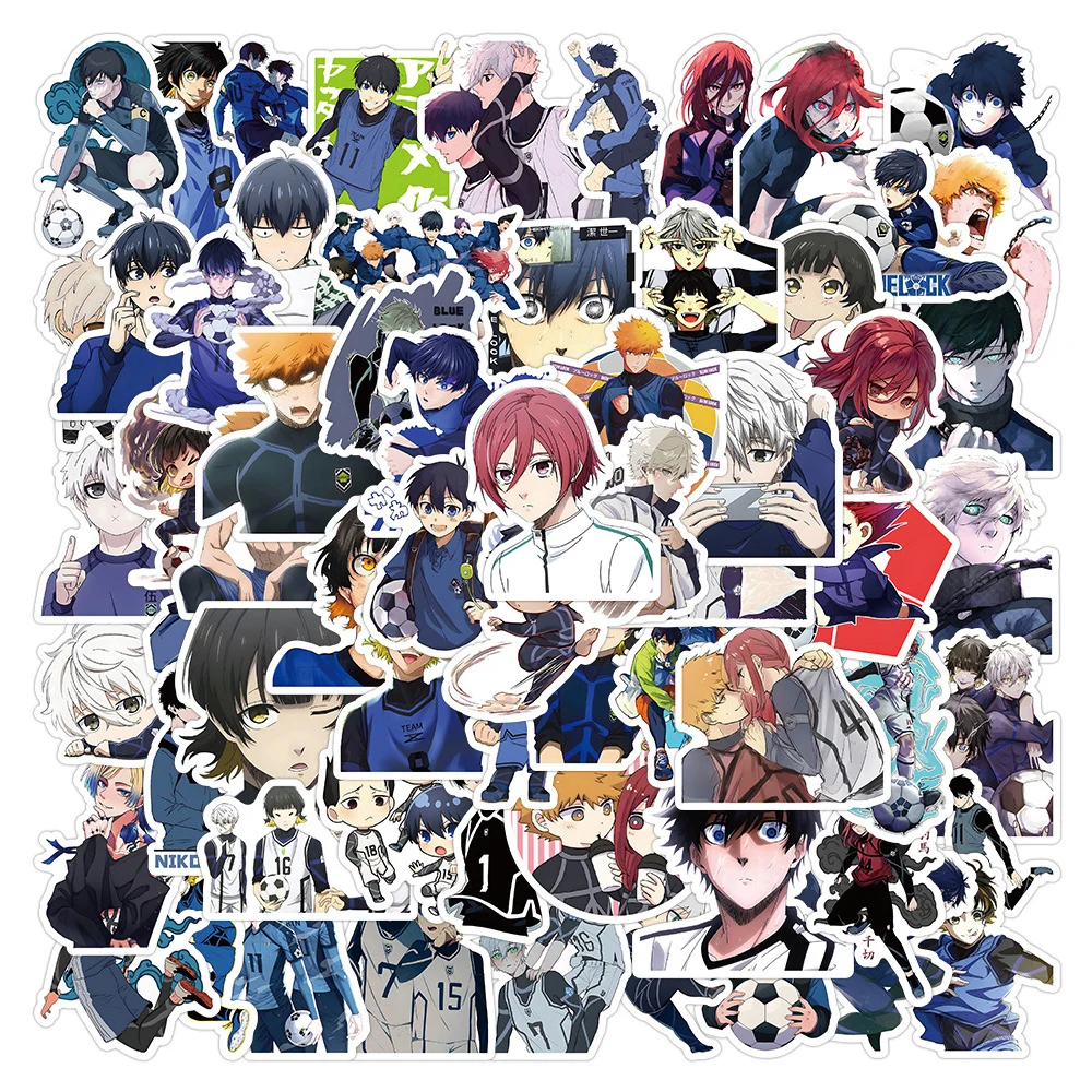 

10/30/50/100pcs BLUE LOCK Anime Stickers Isagi Yoichi Chigiri Hyoma Cartoon Decals DIY Skateboard Luggage Car Cool Kids Sticker