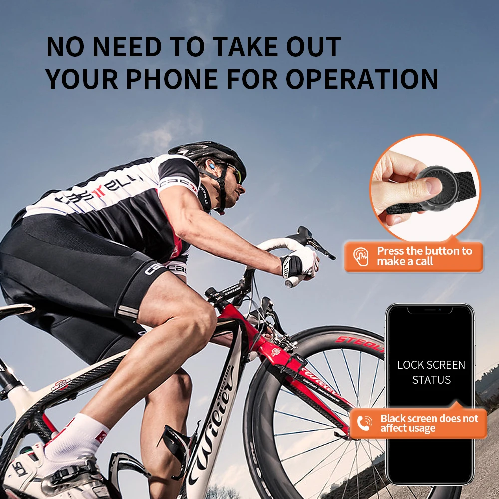 ​Wireless Bluetooth-compatible Hands-free PTT Walkie Talkie Button for Android and ios for Zello Work