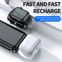 2 in 1 qi wireless charger dock station pad for apple airpods iwatch magnetic wireless charger base