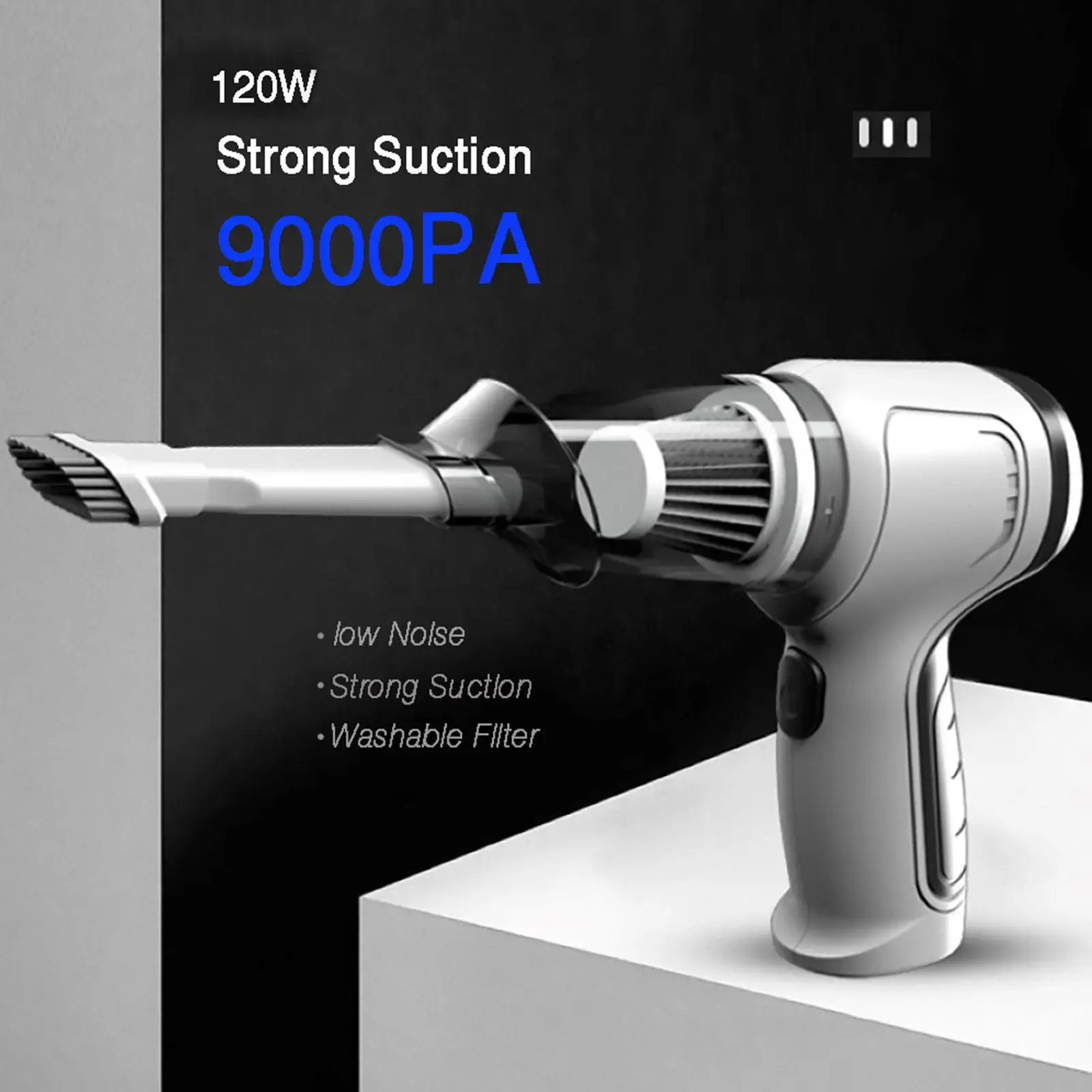 

9000Pa 120W Wireless Car Vacuum Cleaner Cordless Handheld Auto Vacuum Home & Car Dual Use Mini Vacuum Cleaner For Home Office
