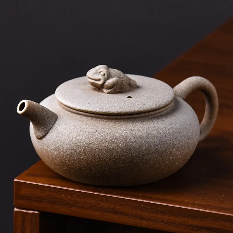 

Stoneware Golden Toad Teapot Creative Ceramic Teapot Single Teapot Retro Kung Fu Tea Teaware Tea Pot Tea Infuser Tea Kettle