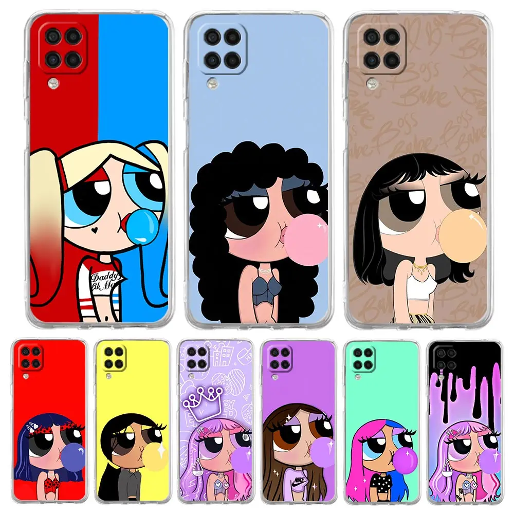 

Powerpuff Girls Anime Cute Phone Case For Samsung Galaxy A51 A71 A21S A12 A11 A31 A41 A52S A32 A01 A03S A13 A22 5G Clear Cover