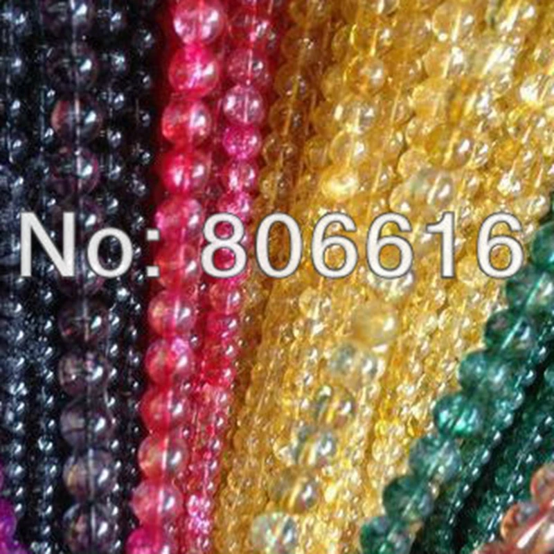 

10MM 76PCS Mix Color Natural Crystal Quartz Loose Strands Semi-precious Stone Jewelry Beads