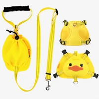 dog harness and leash set pet self carrier bag adjustable harness vest with d ring cute frog backpack for outdoor travel hiking