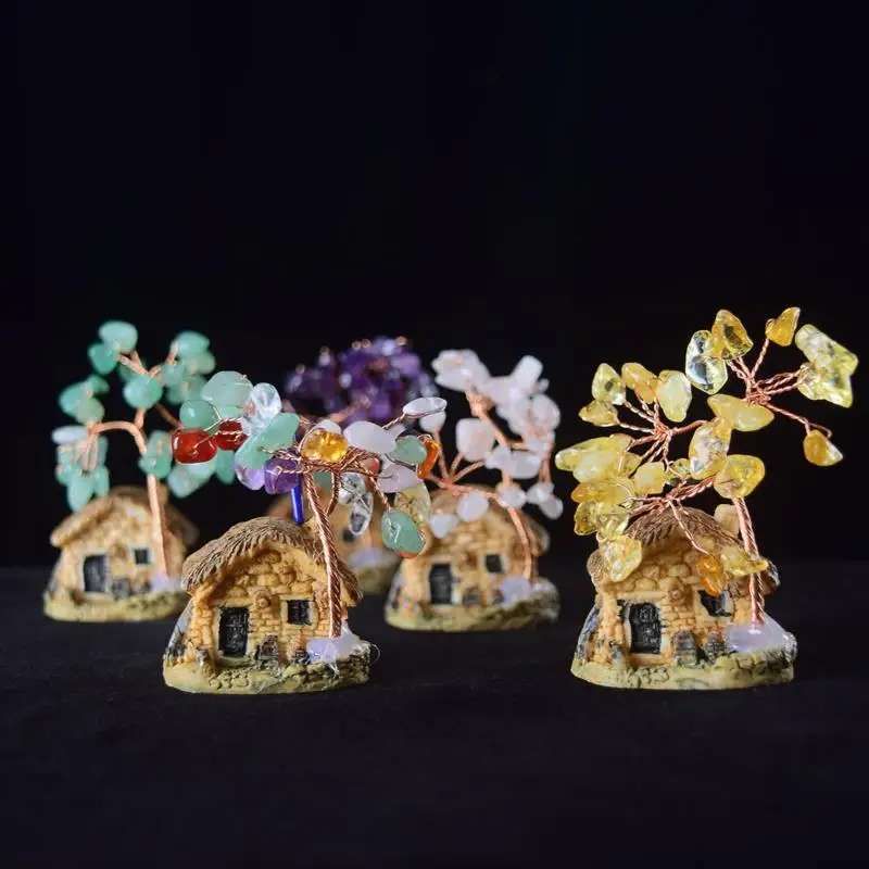 

Natural Amethyst Tree Crystal Quartz Healing Mineral Ornaments Tree of Life Home Decoration Lucky Money Tree Miniatures Gift
