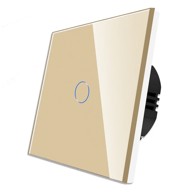 

Сенсорный выключатель европейского стандарта, 2 канала, настенная сенсорная панель из закаленного хрусталя, сенсорные переключатели, 1/2/3 кнопочный переключатель, Настенные переключатели для лестниц