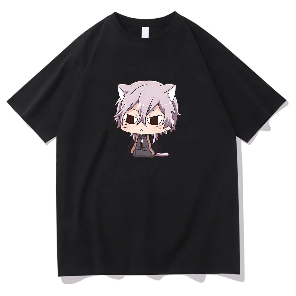 

Bungo Stray Dogs Fukuzawa Yukichi Harajuku T-shirts WOMEN Aesthetic 100% Cotton Tee Shirts Anime Tshirts Summer Casual Cartoon