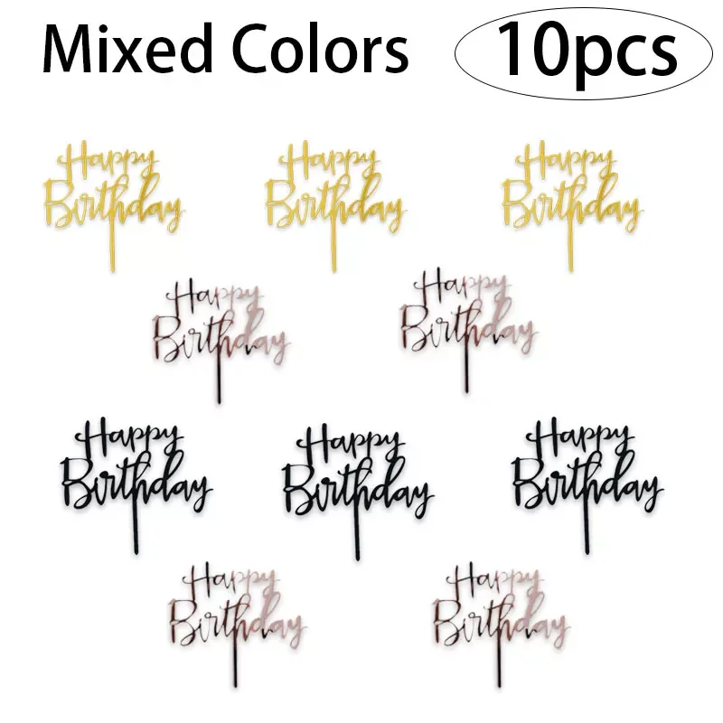 

Happy Birthday Cake Topper Acrylic Letter Cake Toppers Party Supplies Happy Birthday Cake Decoration Boy