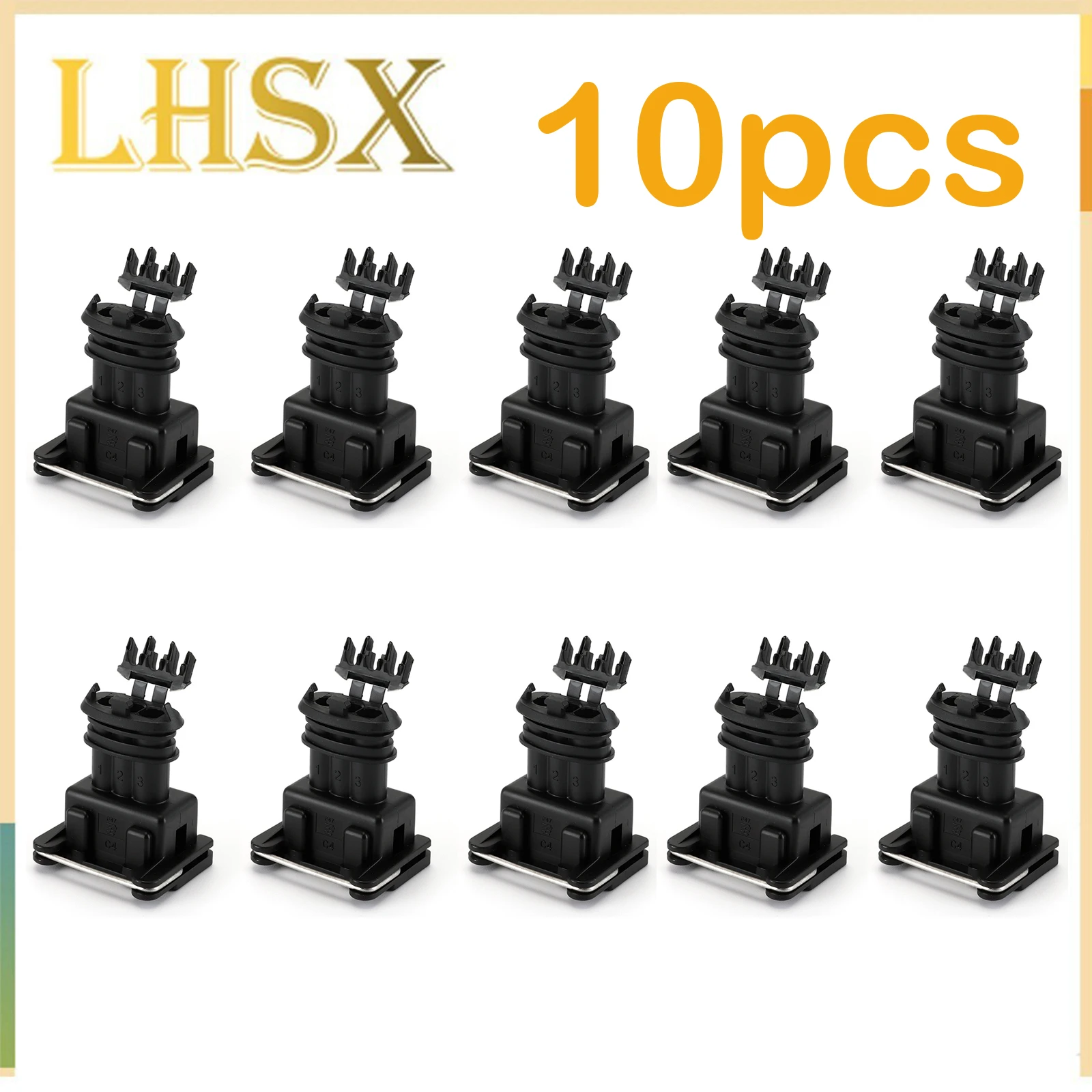 

10Pcs 3 pin EV1 fuel injector nozzle waterproof connector plug socket housing 3 hole sheath 3P car Automotive connector 282191-1