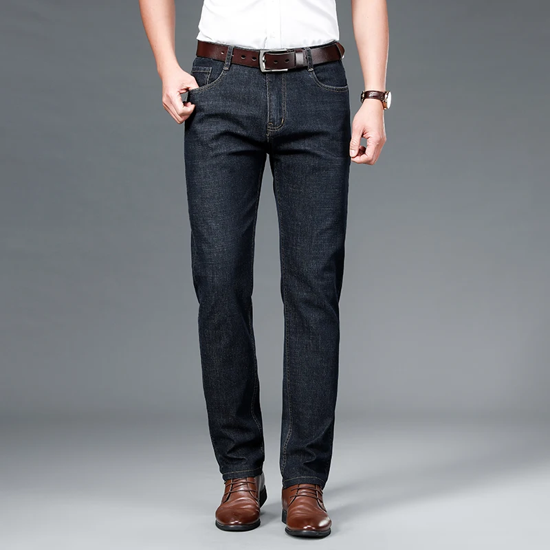 Men Spring Baggy Stretch Jeans Fashion Straight Trousers Men Casual Jeans 2022 New Autumn Lightweight Trousers Men Denim Pant
