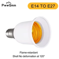 pwwqmm %e2%80%99e14 to e27 lamp bulb socket base holder converter 110v 220v light adapter conversion fireproof home room lighting