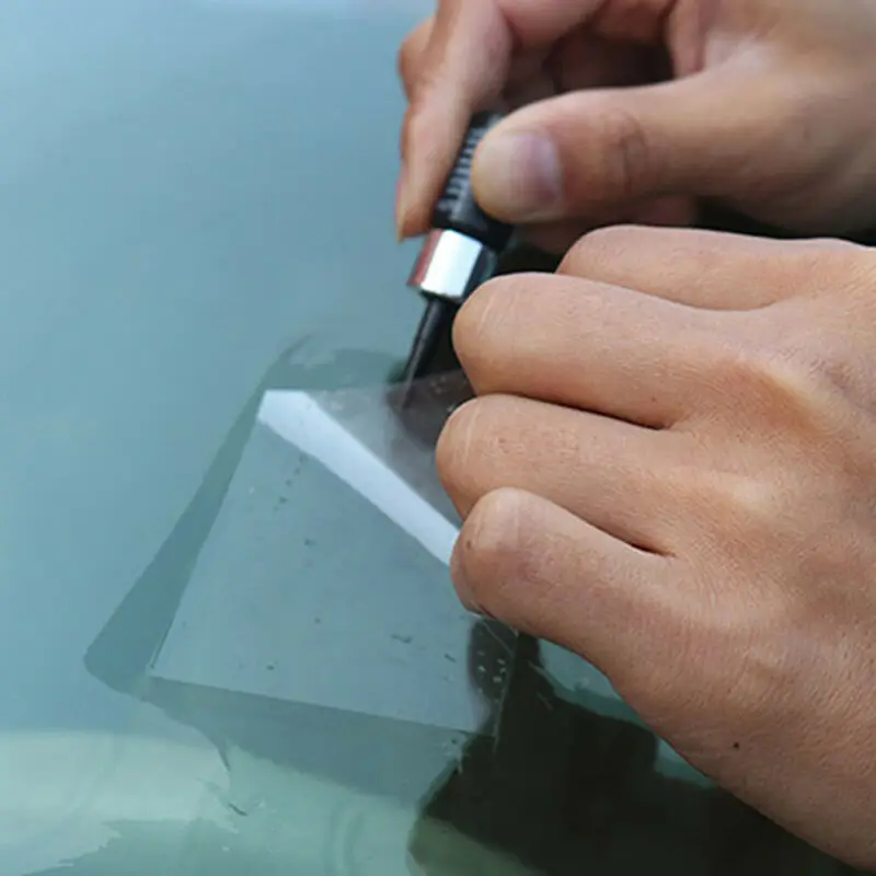

Car Reapir Fluid Convenient Windshield Glass 2PCS Accessories Black &White Practical Solution Vehicle Long Crack