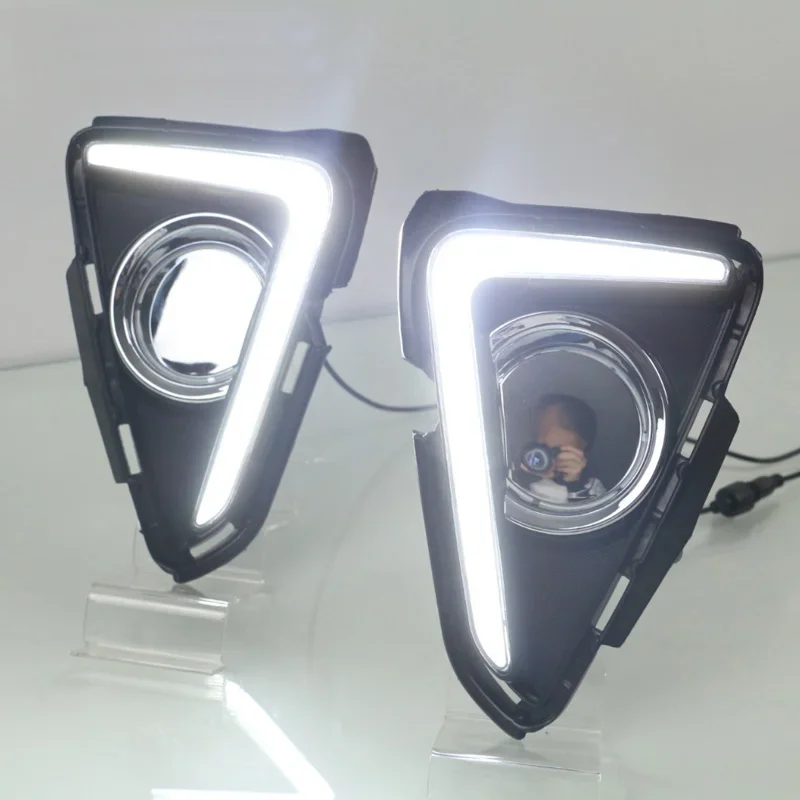 Автомобильный аксессуар светодиодные фары DRL для Toyota RAV4 2016 2017 2018 указатели