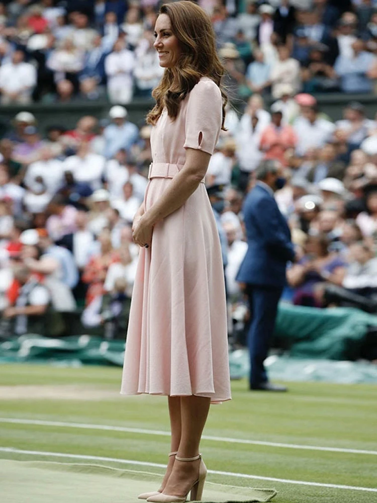 Женское дизайнерское платье-миди принцессы Kate летнее Элегантное повседневное