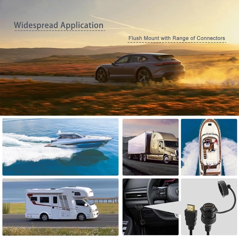 Кабель HDTV папа-мама HDMI2.0 для скрытого монтажа