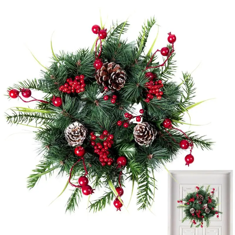 

Декоративный Рождественский дверной венок | Рождественский Декор для сада, дома, камина, заднего двора