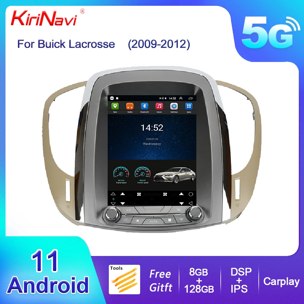 

KiriNavi Vertical Screen Tesla Style Android 11 Car Radio For Buick Lacrosse Stereo Auto GPS Navigation DVD Player 4G 2009-2012