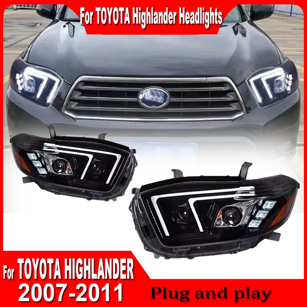 2 шт. головные фонари для Toyota Highlander 2007 2008 2009 2010