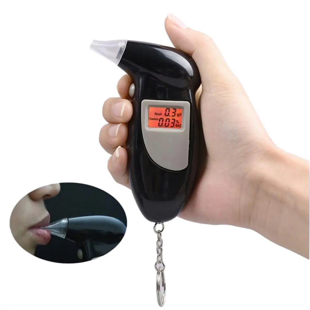 

Digital Breath Alcohol Tester With Audible Alert Safe Driving With Key Chain Quick Response Alcohol Detector