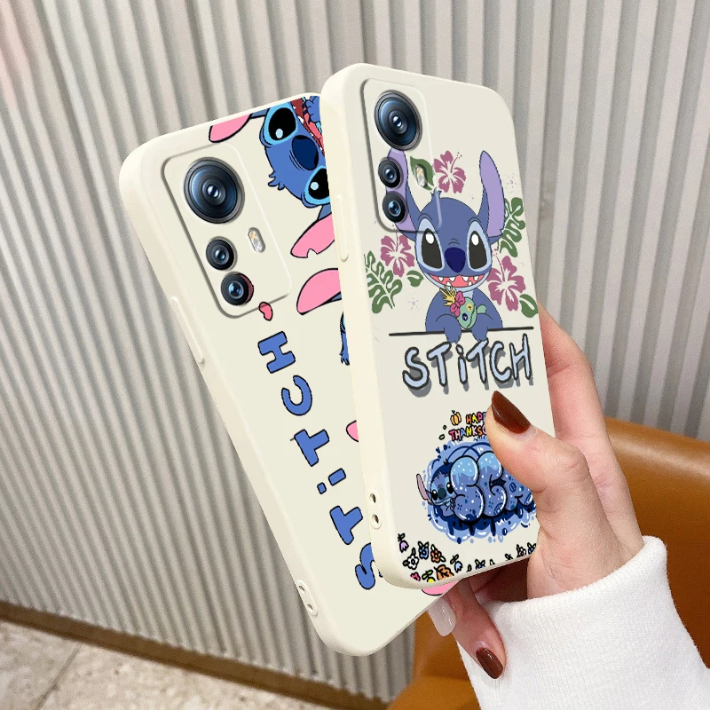 

Phone Case For Xiaomi Mi 13 12S 12 12X 12T 11i 11T 11 10 10S 10T Pro Lite Ultra 5G Lilo Stitch Disney Anime Cute Liquid Rope