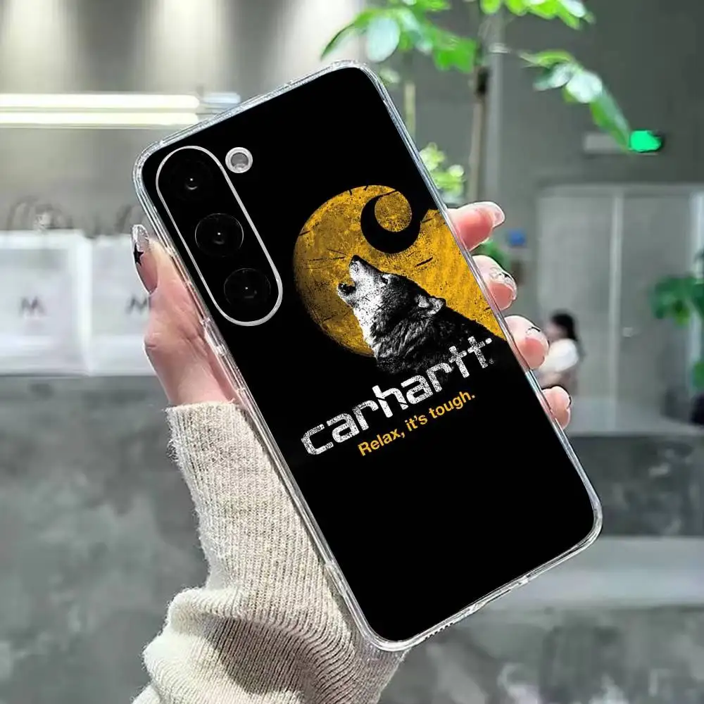Фото Чехол для телефона Carhartt Logo L-Leather, силиконовый, мягкий, для Samsung Galaxy A73, A72, A71, A70, A53, A52, A51. №4