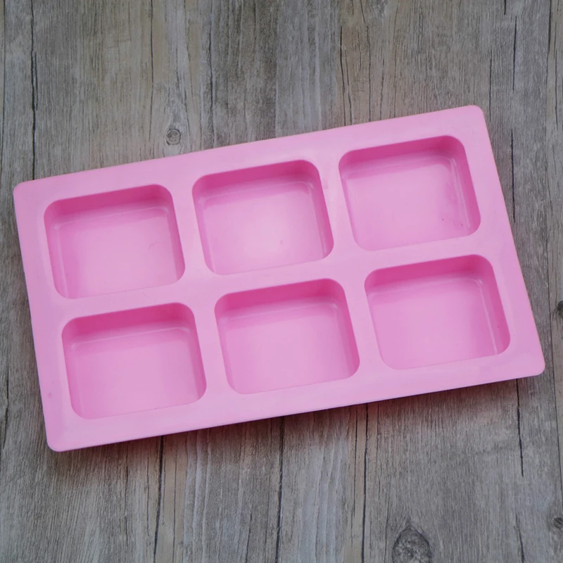 

1 шт. прямоугольная розовая многоразовая форма для пищевых продуктов из силикона для кексов, желе, конфет, украшение, форма для мыла с 6 полос...