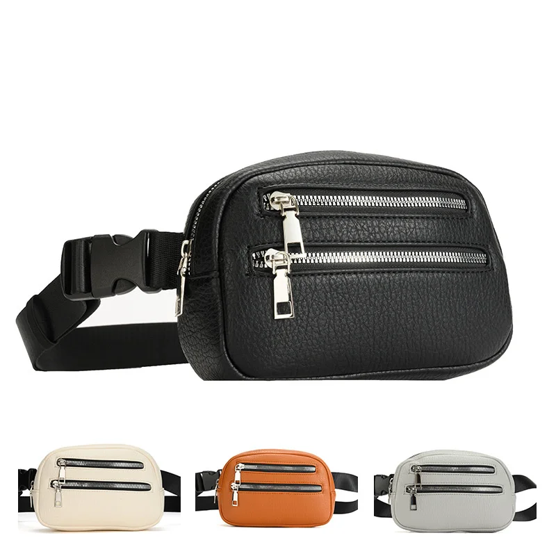 

Women's Chest Bag Double Zipper Waistpack Street Crossbody Bag Men's Trendy Women's Crossbody Bag For Girl 2023 New