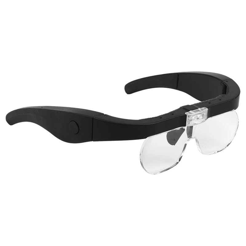 Wearing Glasses Magnifier USB Rechargeable With LED Light For Reading Jewelers Watchmaker Repair Magnifing