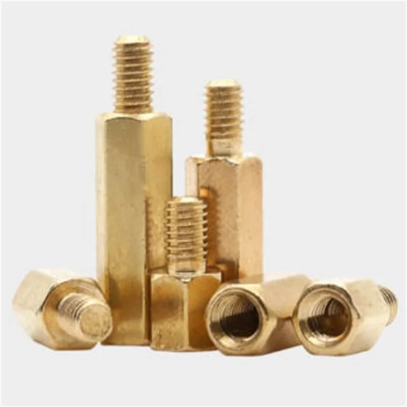 2-50pcs male to female Brass standoff spacer M2 m2.5 m3 m4 m5 M6 Long Hexagonal Brass PCB Spacers A1
