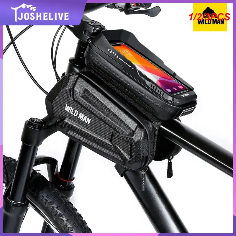 

1/2/3PCS Large-capacity Mobile Phone Package Portable Bicycle Bag Ipx4 Waterproof Double-layer Mesh Bag Mountain Bike Bag