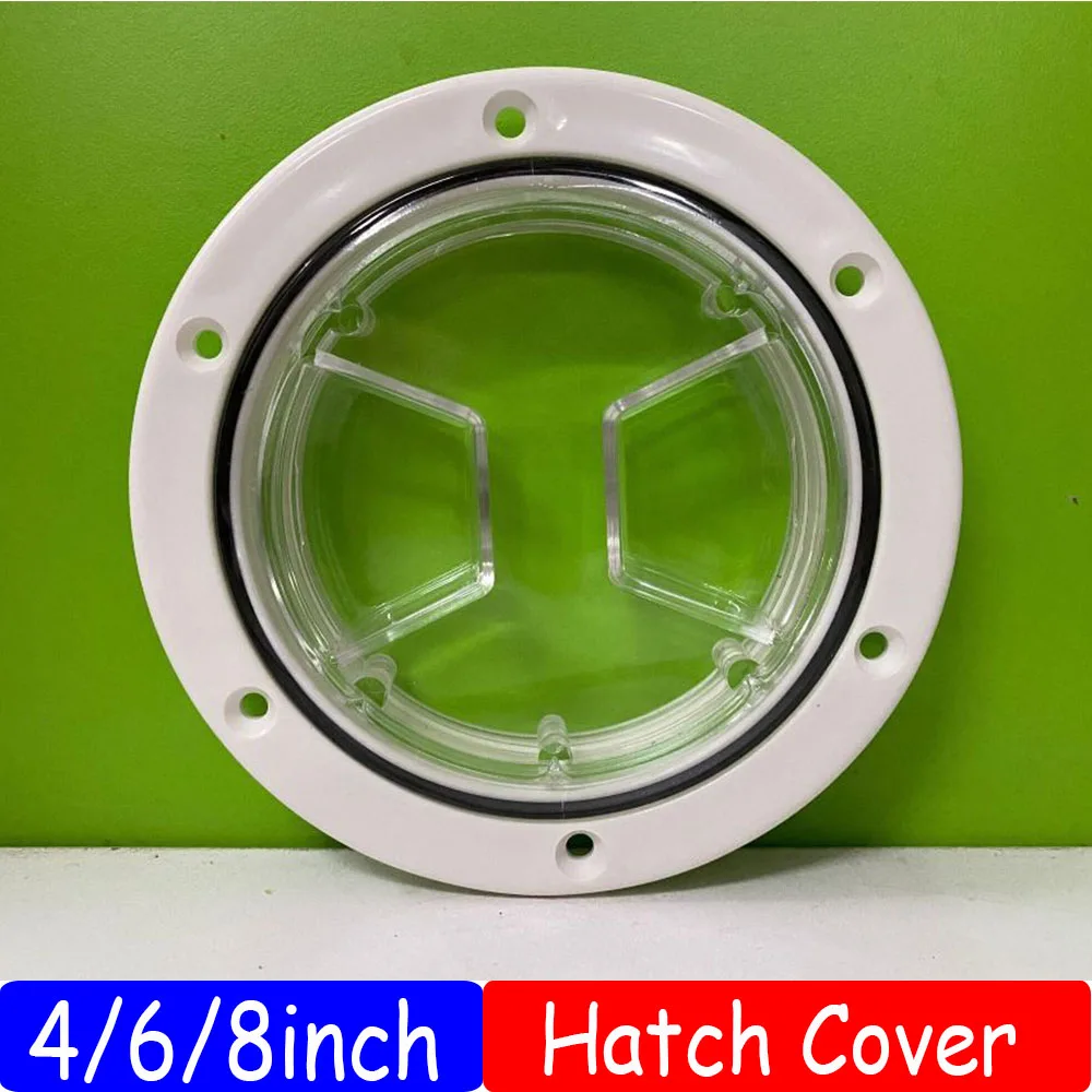

4 6 Inch Round Deck Plate Marine Access Boat Inspection Hatch Cover Plate Cut Out ABS Plastic Anti-corrosive Boat Deck Hatch