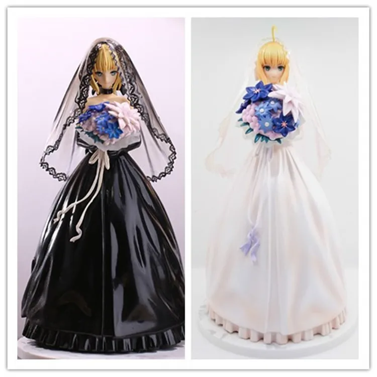 

Фигурка аниме Fate/stay Night, 25 см, экшн-фигурка на 10-ю годовщину, ПВХ свадебные платья, саблей, Коллекционная модель, игрушка