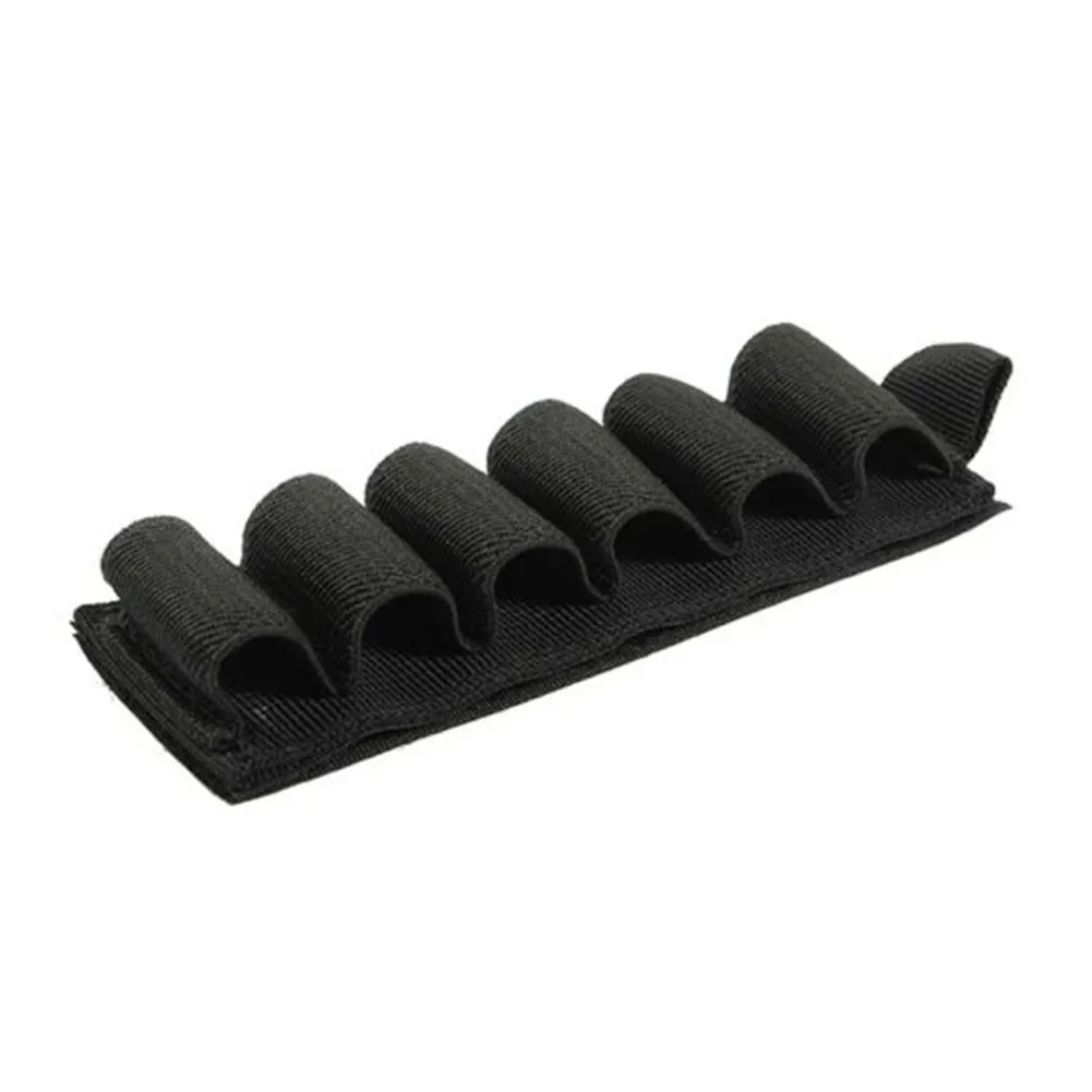 

6 Round Hunting MOLLE Shotgun Stock Shell 12 Gauge Holder Ammo Pouch Shot Pistol Gun Bullet Hunting Gun Accessory