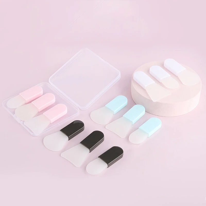 

3pcs/box silicone mask brush makeup face cream maker mini portable travel gel mixed applicator makeup tool
