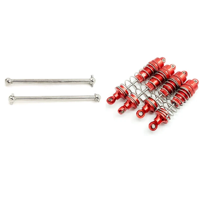 

2Pcs Metal Dog Bone Drive Shaft With 4Pcs All Metal Shock Absorber Damper