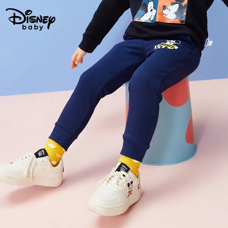 

Свободные дышащие брюки для мальчиков Disney, крутые детские летние прямые повседневные брюки, полная длина