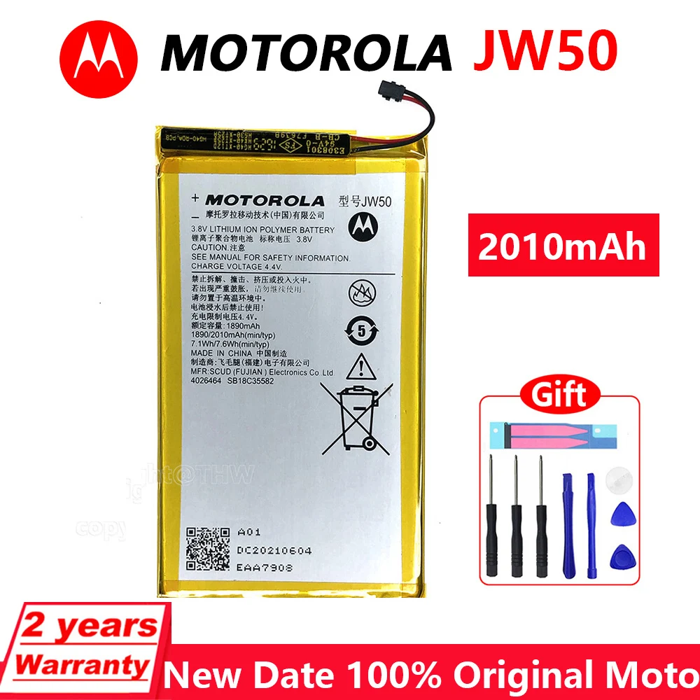 

100% Original Motorola 2010mAh Battery For MOTOROLA MOTO JW50 High Quality Batteries With Tools+Tracking Number