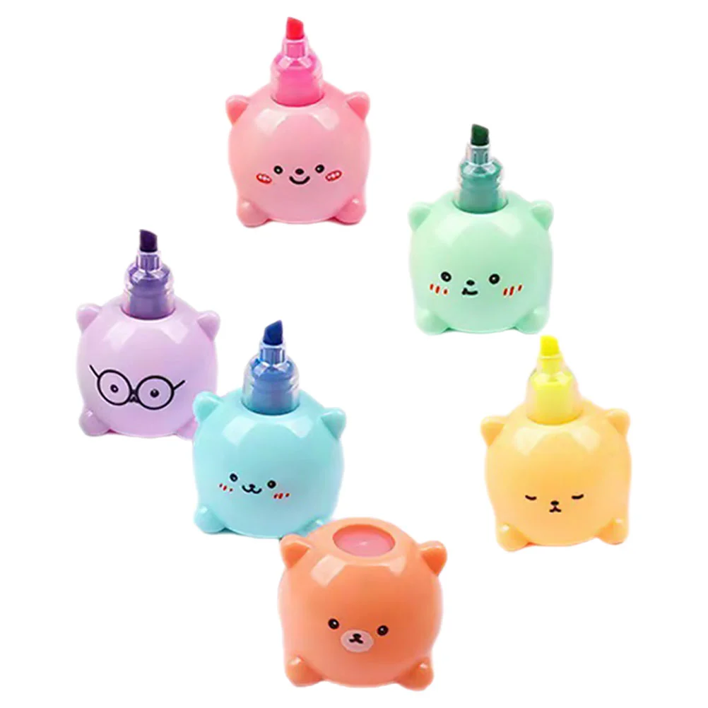 Маркер с медведем студенческая ручка кавайные маркеры школьная книга маркер в