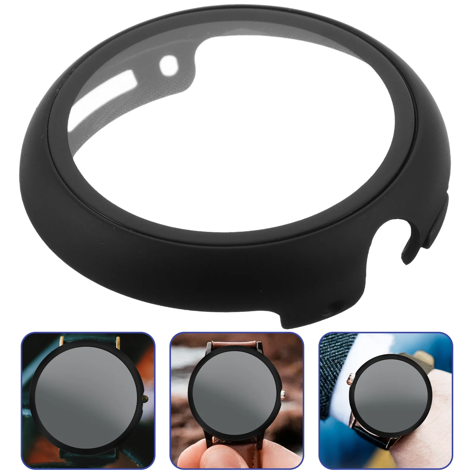 

PC Membrane Shell Watch Frame Protective Film Bumper Protector Screen Case Smartwatches