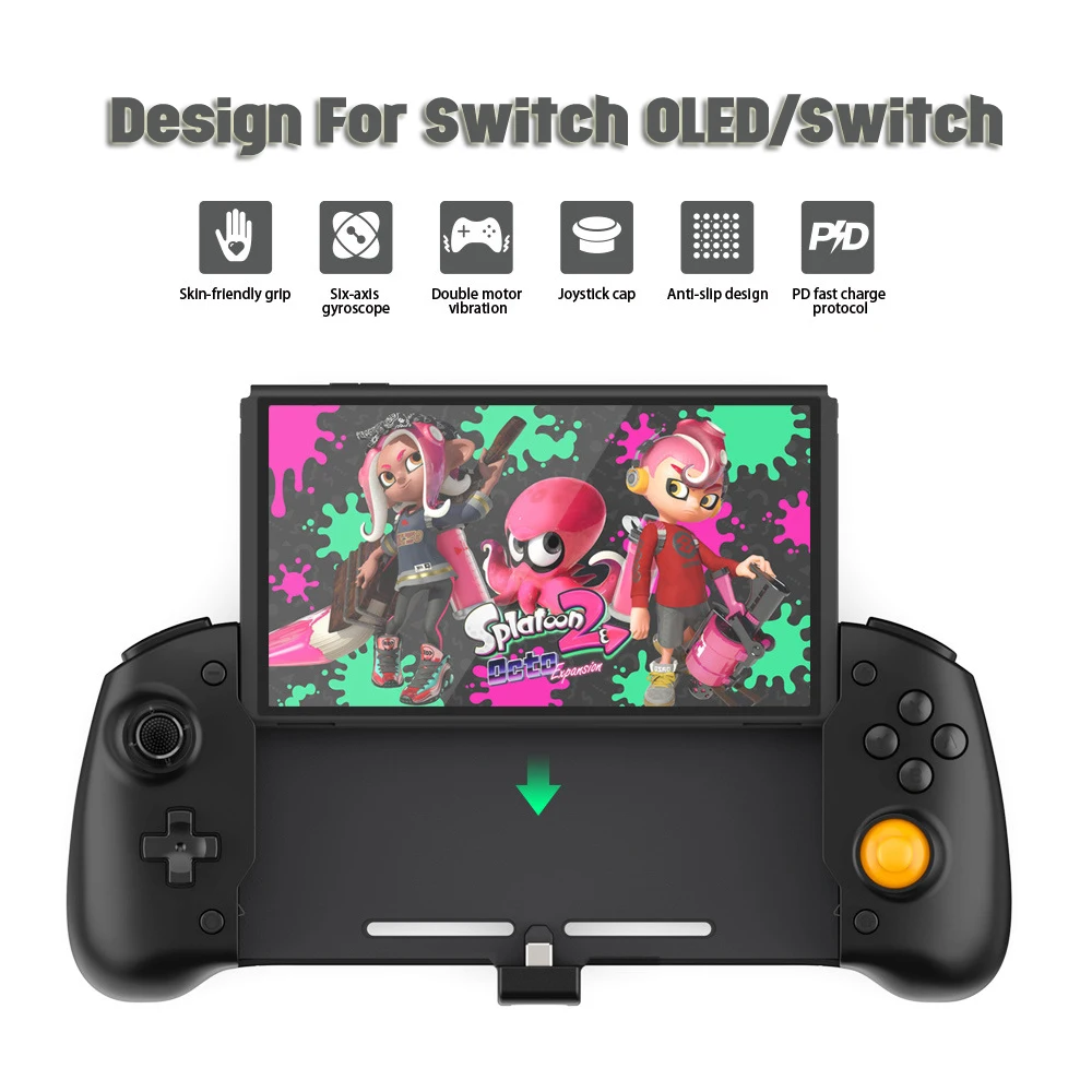 

Контроллер для Nintendo Switch, ручной джойстик с двойным мотором и вибрацией, встроенный 6-осевой гироскоп, для переключателя OLED
