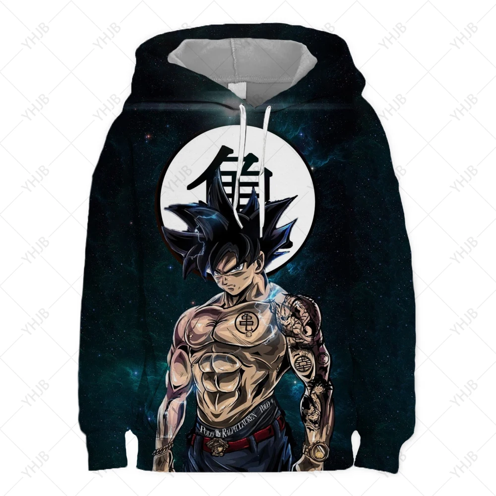 

Детская толстовка с капюшоном и 3D-принтом «Драконий жемчуг Z», для мальчиков и девочек, модный Свободный пуловер Goku Veget с длинным рукавом, весна-осень 2023