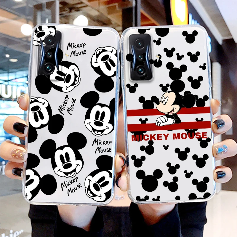 

Mickey Minnie Logo Transparent Phone Case For Xiaomi Redmi K60 K50 K40 Gaming K30 K20 A1 Pro 5G 12C 11 10X 9T 9