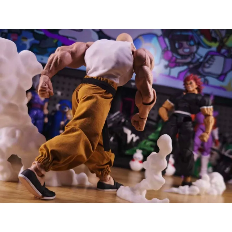 Фото Масштаб 1/12, аниме Dragon Ball Master Roshi, белый жилет, желтые/синие шаровары, модель одежды для 6-дюймовых фигурок мужского солдата, тело №2