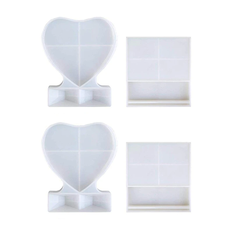 

2 шт., силиконовая форма для смолы, в форме сердца