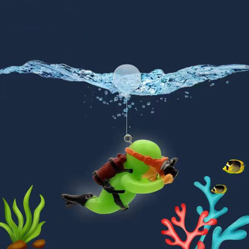 

Fish Tank Landscaping Pendant Aquarium Supplies Floating Decorations Diver Fake