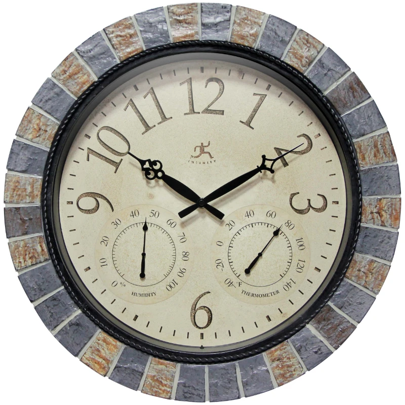 

Inca II Indoor/Outdoor Circle Natural Multicolor Analog Display 18-inch Wall Clock