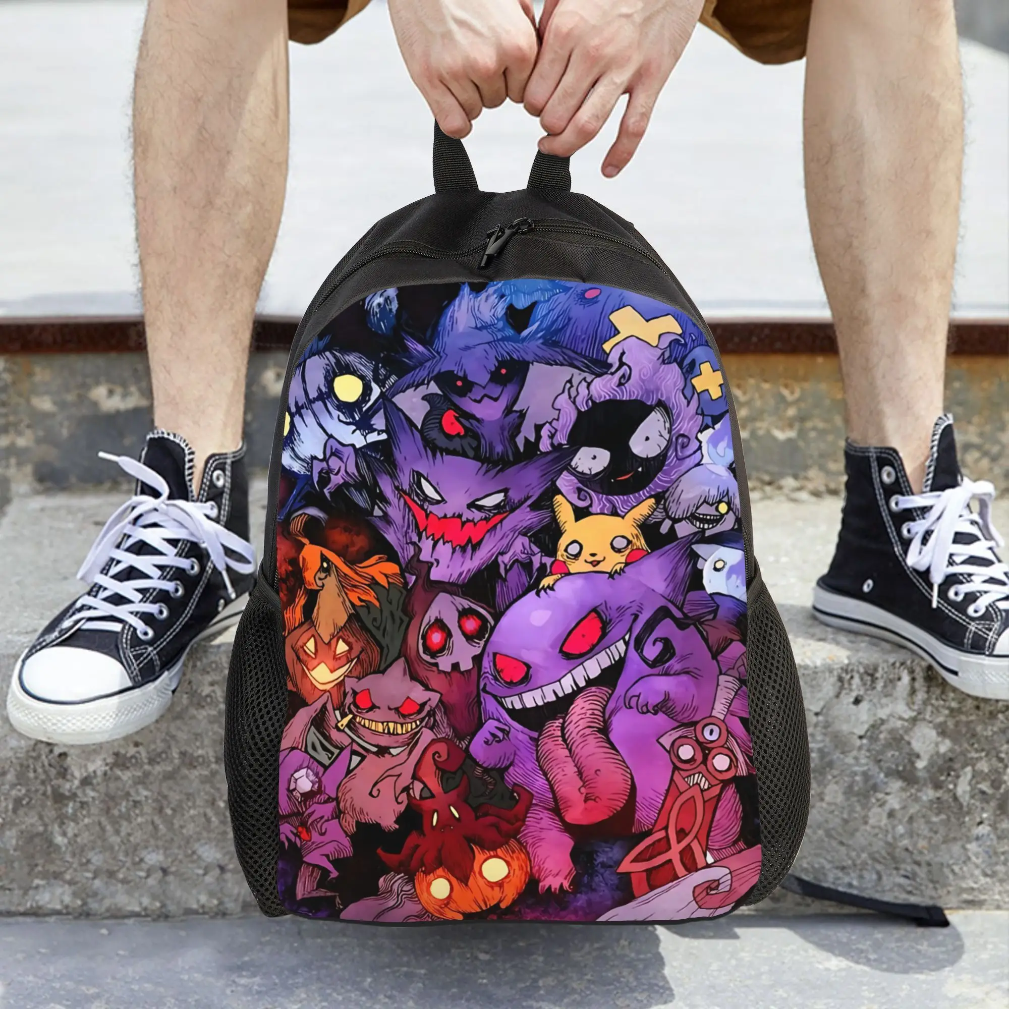 Фото Рюкзаки Pokemon Gengar, повседневные рюкзаки, офисные рюкзаки, рюкзаки большой вместимости №3