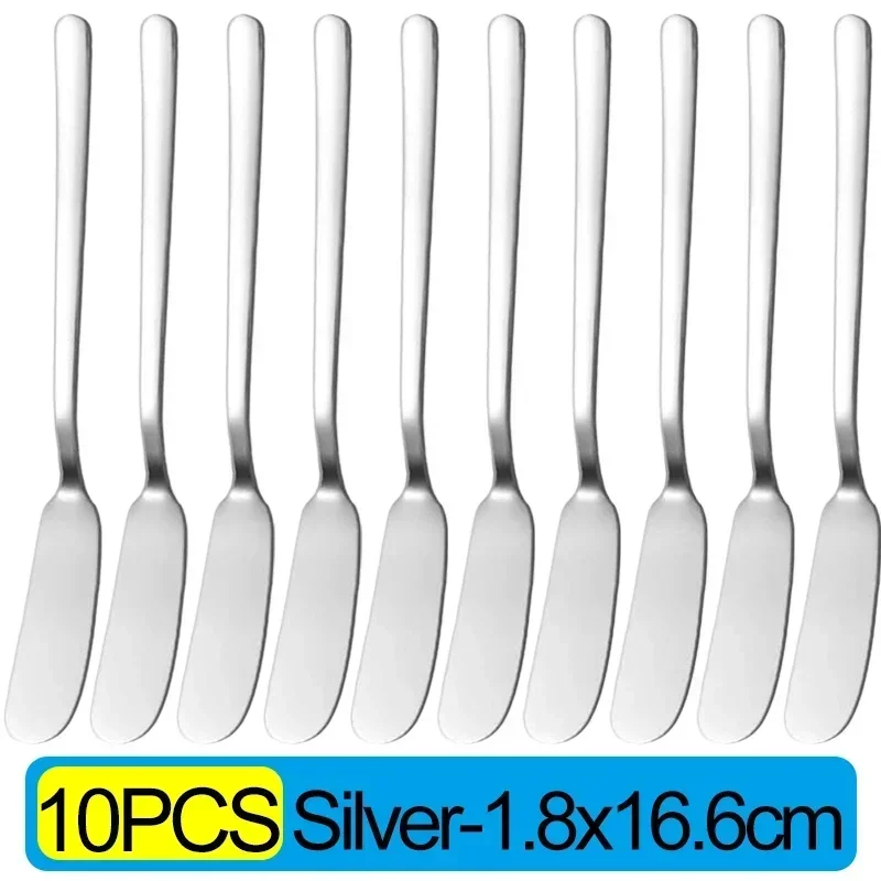 

Ножи для масла из нержавеющей стали, разбрасыватель сыра, десертный нож с длинной ручкой, инструменты для протирания крема, хлеба, варенья, многофункциональные кухонные гаджеты